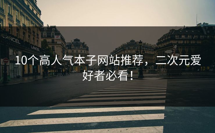 10个高人气本子网站推荐，二次元爱好者必看！  第1张