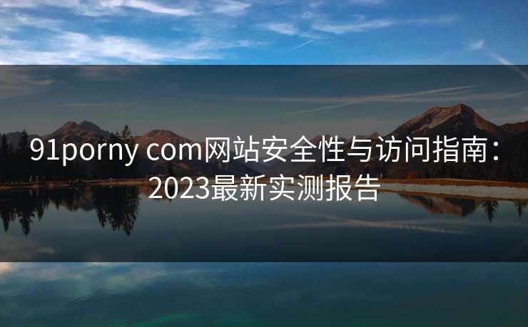 91porny com网站安全性与访问指南：2023最新实测报告