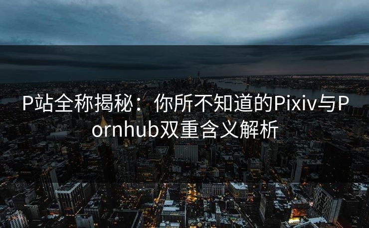 P站全称揭秘：你所不知道的Pixiv与Pornhub双重含义解析  第1张